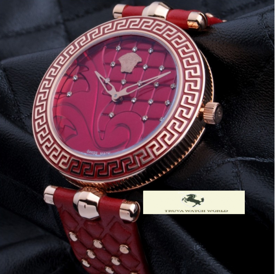 HK1193 VERSACE KIRMIZI KORDON BAYAN SAATİ
